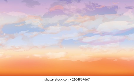 It is an illustration of a dramatic cloud and the setting sun.