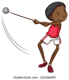 Illustration of a drawing of a boy doing an activity on a white background 