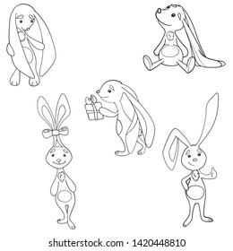 Illustration Drawing Hare Funny Vector Stock Vector (Royalty Free ...