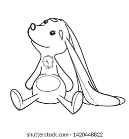 Illustration drawing hare funny vector