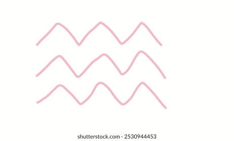 Illustration of drawing line isolated on white