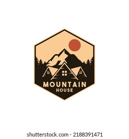 dibujo ilustrativo del vector de acampada de montaña