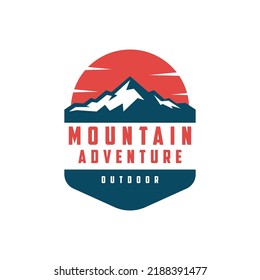 illustration drawing of mountain camping vector