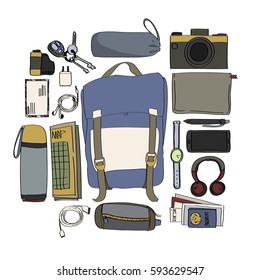 Illustration Drawing Travel Pack Collection
