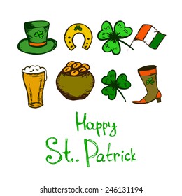 Illustration drawn by hand for St. Patrick's day