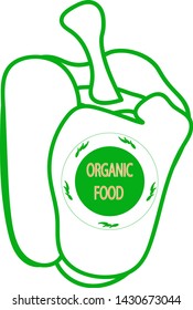 The illustration is drawn by hand in vector. Pepper , for packaging products, cosmetics,print for your business.Vector graphics.