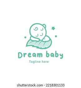 illustration Dream baby logo, baby store and baby shop