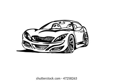 Ilustração do carro dos sonhos
