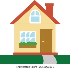 illustration of a dream house, a dream house is a house that someone dreams of to come true
