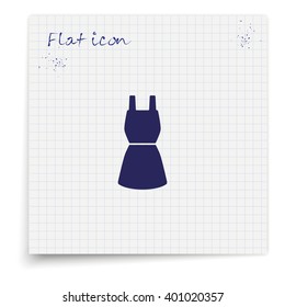 Illustration of dress icon.