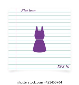 Illustration of dress icon.