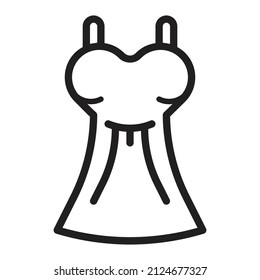 Die Illustration von Kleidersymbol Vektorgrafik. Geeignet für Kleidung, Lifestyle oder Mode Symbol, Zeichen oder Symbol.
