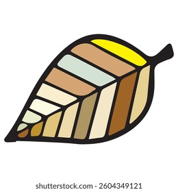 Illustration of dried leaves, leaves