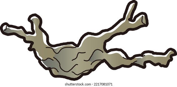 Ilustración de madera de deriva para el interior