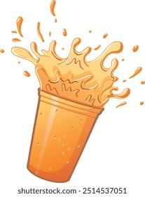 Illustration Drink Beverage Ice Thai Tea Vector