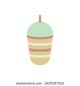 Illustration drink cup with blank background