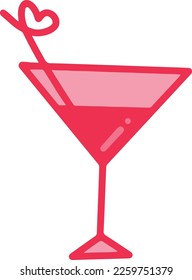 illustration of a drink for fasting on valentine's day