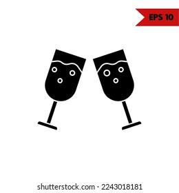 illustration of drink glyph icon