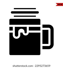 illustration of drink glyph icon 
