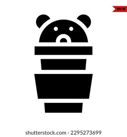 illustration of drink glyph icon 