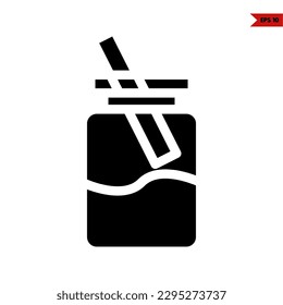 illustration of drink glyph icon 