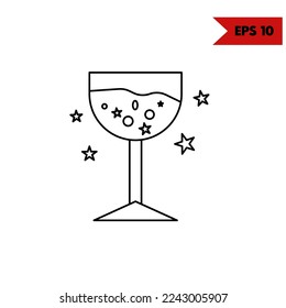 illustration of drink line icon