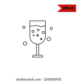 illustration of drink line icon