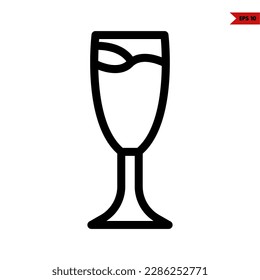 illustration of drink line icon