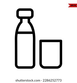illustration of drink line icon