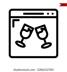illustration of drink line icon