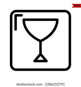 illustration of drink line icon