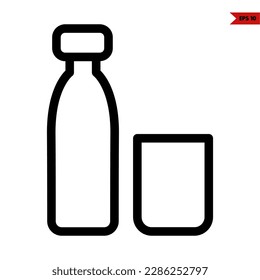 icono de la línea de bebida