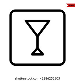 illustration of drink line icon