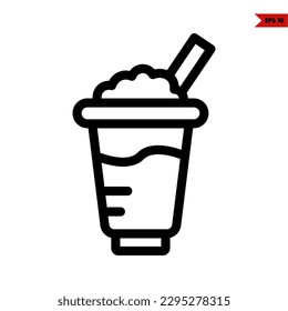 illustration of drink line icon 