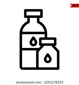 illustration of drink line icon 