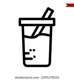 illustration of drink line icon 