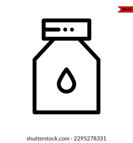 illustration of drink line icon 