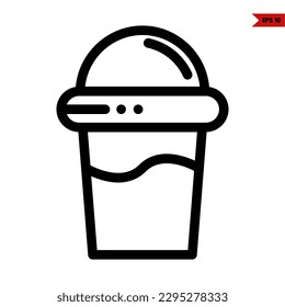 illustration of drink line icon 
