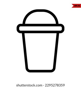 illustration of drink line icon 