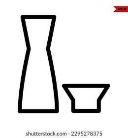 icono de la línea de bebida 