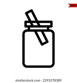 illustration of drink line icon 