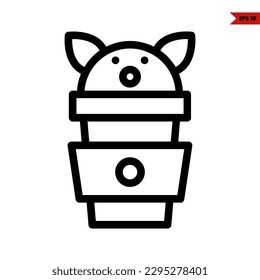 illustration of drink line icon 
