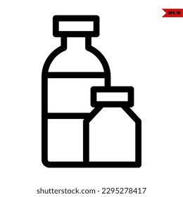 illustration of drink line icon 