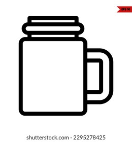 illustration of drink line icon 