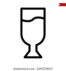 illustration of drink line icon 