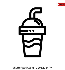 illustration of drink line icon 