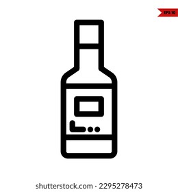 illustration of drink line icon 