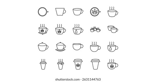 illustration of drink pack line icon