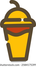 an illustration of a drink with a straw