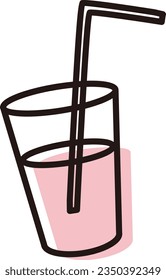 Illustration of a drink in a transparent cup